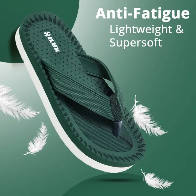 Solid Flip-flops for Women (Green, 4)