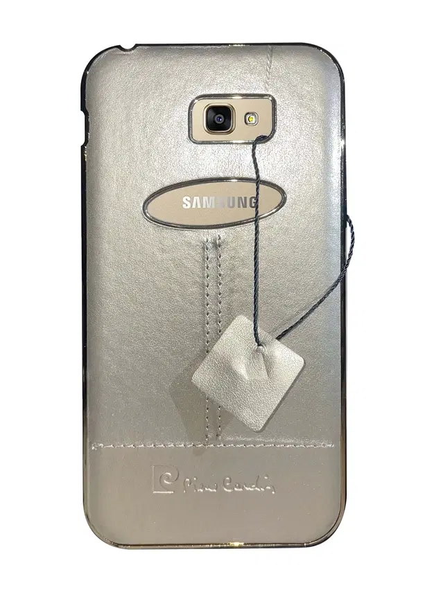 Leather Mobile Back Cover for Samsung A7, 2017, Gold