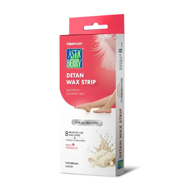 Astaberry Detan Wax Strip For All Skin (Pack Of 8)