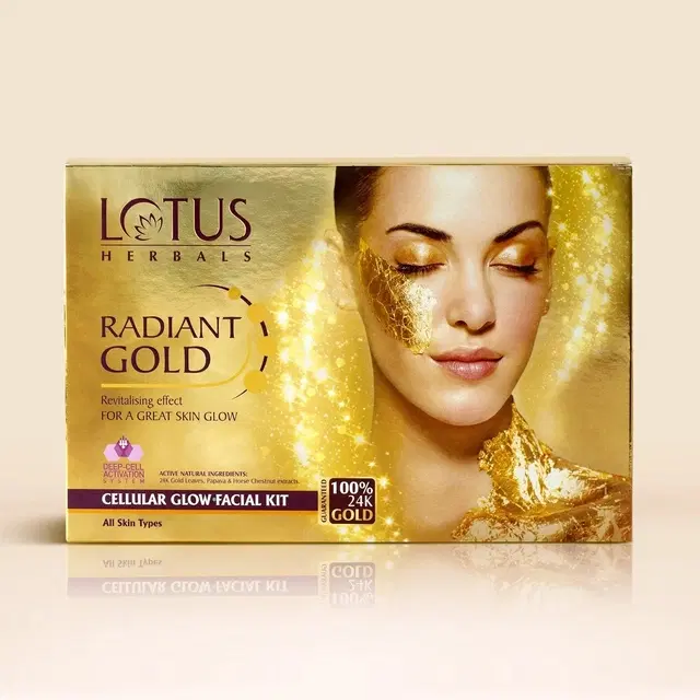 Lotus Herbal Radiant Gold Facial Kit, Set of 1