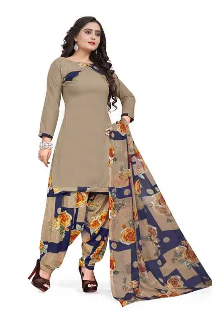 Sharda Creation Women's Dress Material (Skin) (SC62)