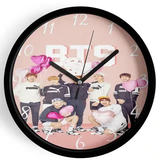 HD Printed Plastic Wall Clock, Multicolor, 10x10 Inches