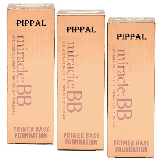 Pippal Mirecle B.B. Primer Base Foundation, 60 ml, Pack of 3