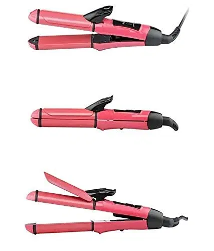 Aluminium 3 in 1 Hair Straightner, Pink