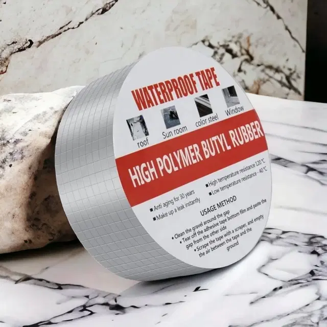 Aluminium Single Sided Self Adhesive Tape, Silver, 5 m