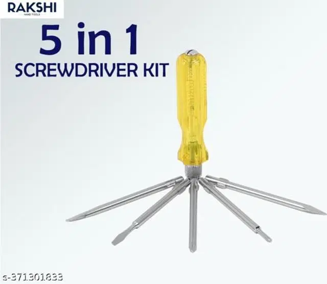 5 in 1 Screw Driver Set, Multicolor, Set of 1