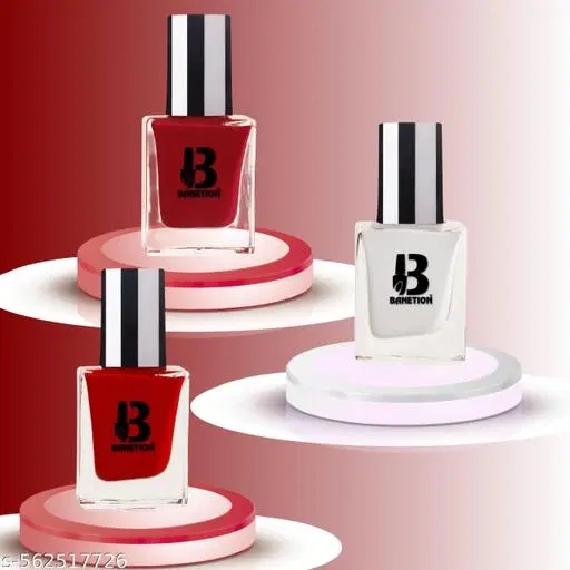 Banetion Matte Nail Polish, Multicolor, Pack of 3