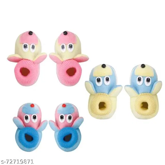 Booties for Infants, Pack of 3 (Multicolor, 3-6 Months)