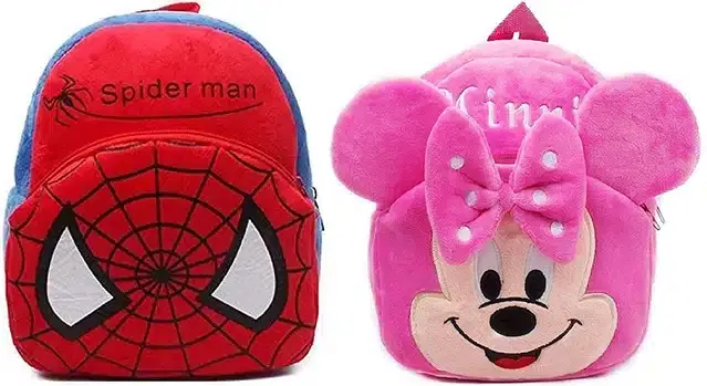 Soft Plus Kids School Bag, Pack of 2, Multicolor
