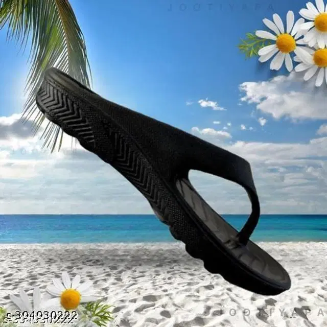 Flipflops for Women (Black, 5)