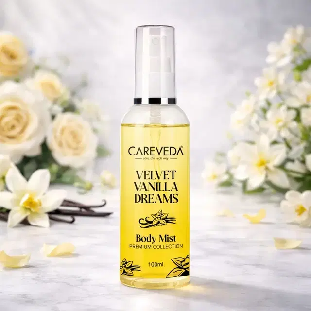 Careveda Velvet Vanilla Body Mist | Warm Vanilla Fragrance 100 ml