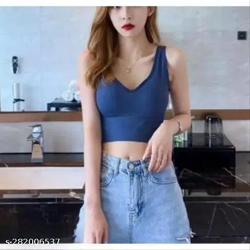 Nylon Elastane Bra for Women, Blue (30B)