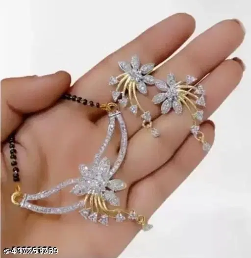 White Mangalsutra Set for Women (Free Size)