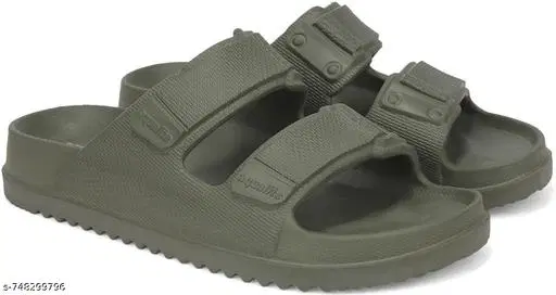 Aqualite EVA Sliders for Men (Olive, 6)