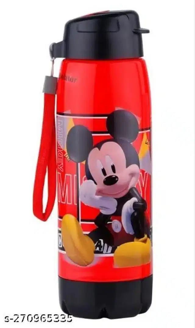 Water Bottle with Sipper for Kids, Multicolor, 550 ml