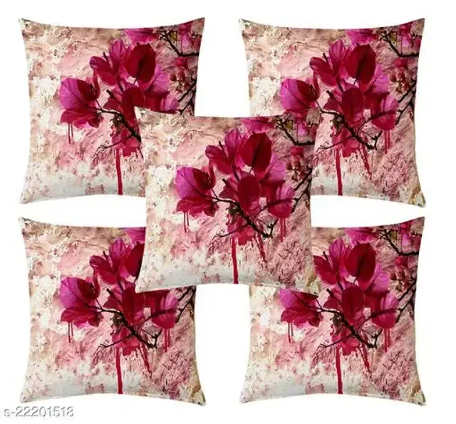 Cushion Cover for Home, Multicolor, 16x16 inches, Pack of 5