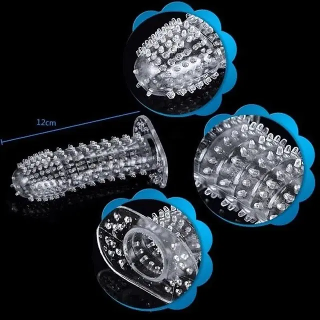 A R Silicone Crystal Dotted Condom for Men, Transparent