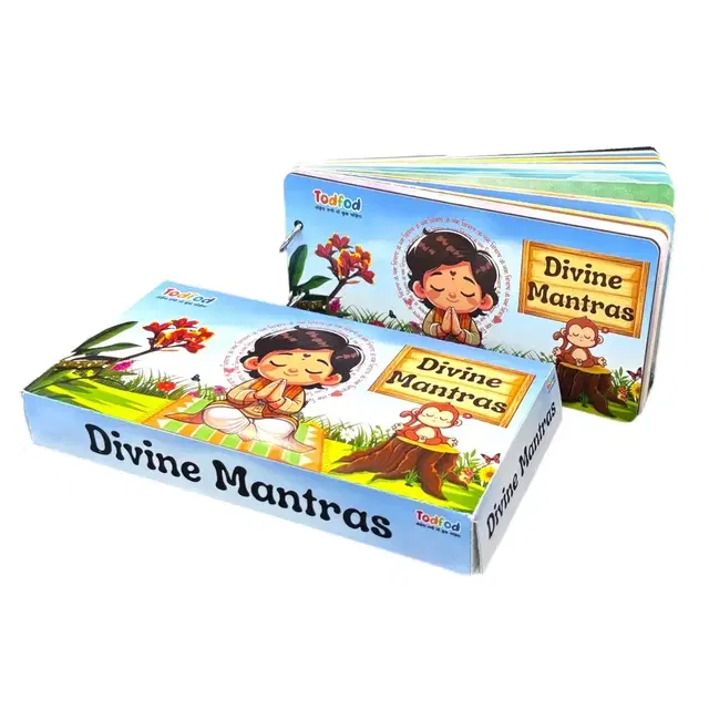 TodFod Divine Mantras Spiritual Learning Cards 21 Mantras With Meaning In Hindi And English Language