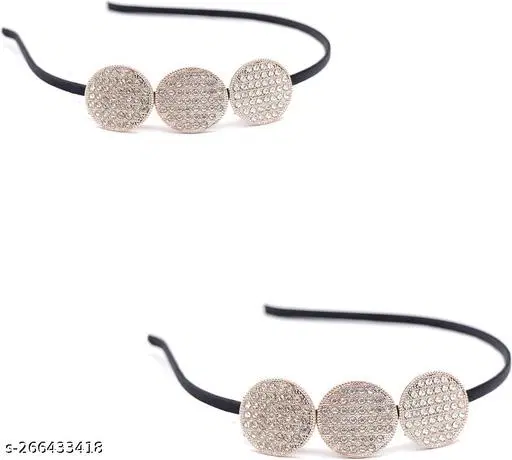 Hair Bands for Women, Pack of 2 (Gold)
