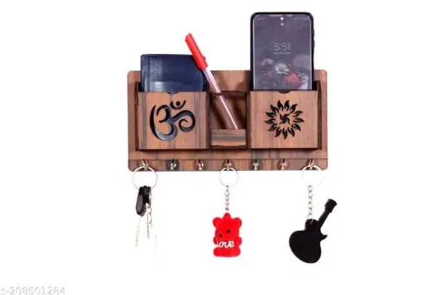 Wooden Key Holder, Brown