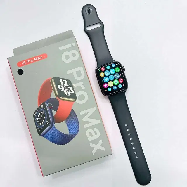 I8 Pro Maxx Smart Watch for Men & Women, Black