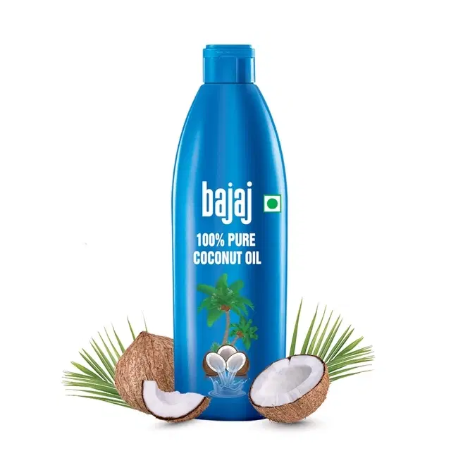 Bajaj 100% Pure Coconut Oil 600 ml (Bottle)
