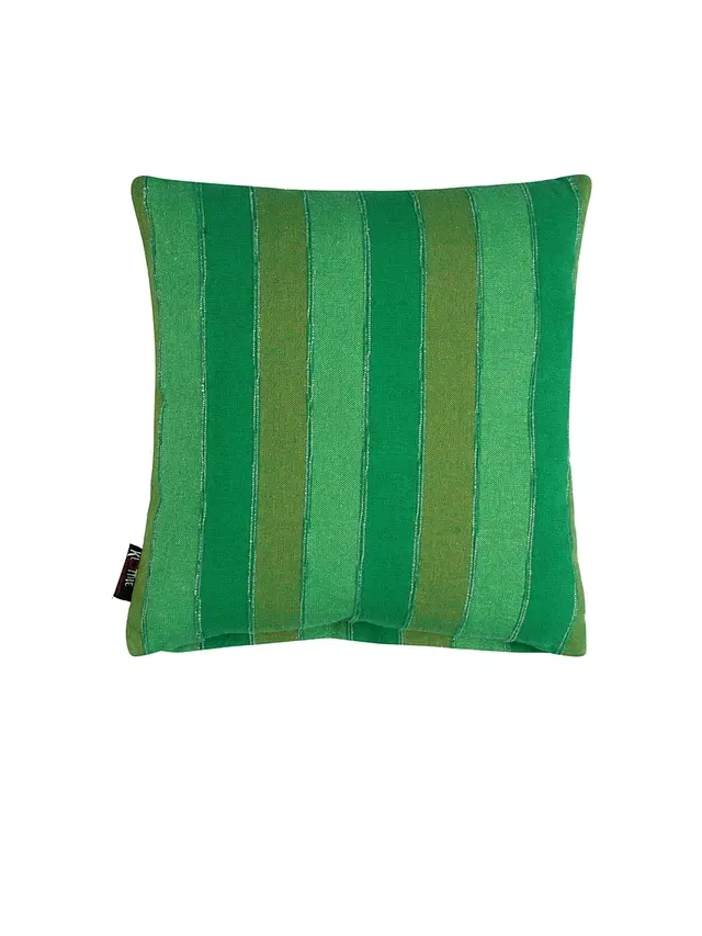 Cotton Cushion Cover, Green, 14x14 inches