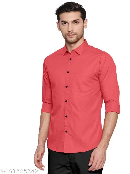 Spread Collar Kurta for Men (Pink, XL)