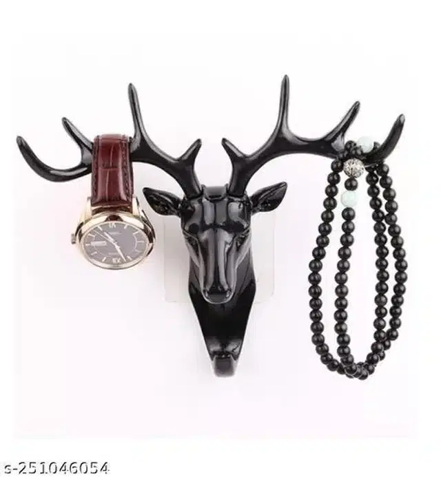 Deer Head Key Holder, Black