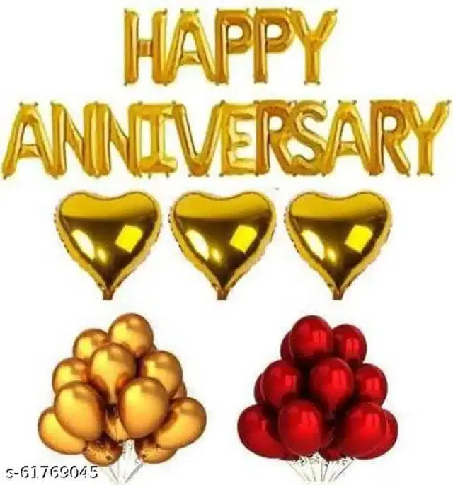 Anniversary Party Decoration Kit, Multicolor, Set of 49