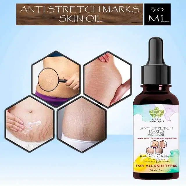Haria Naturals Anti-Stretch Marks Skin Oil Reduces Stretch Marks & Heal Scars, 30 ml, B-14786