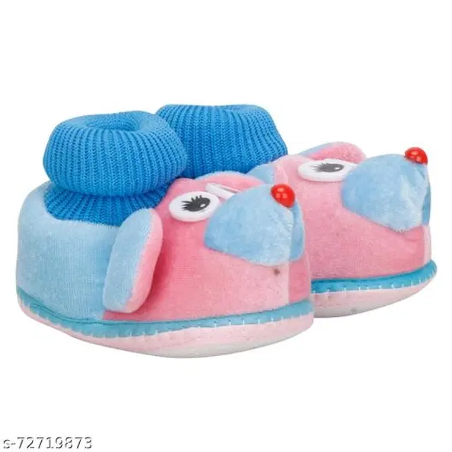 Booties for Infants (Pink & Blue, 3-6 Months)