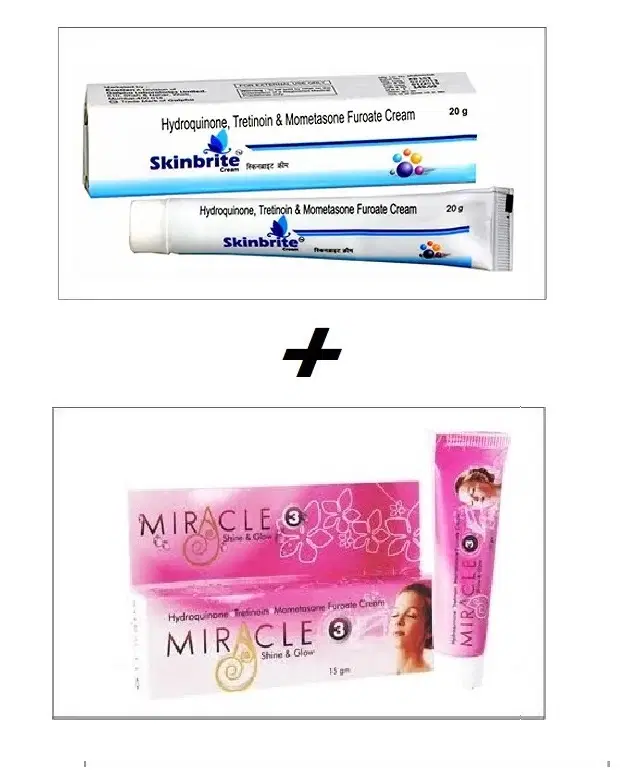 Combo of Skinbrite, 20 g & Miracle, 15 g Face Creams, Set of 2