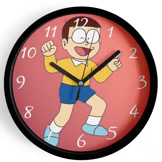 Doraemon Analog Wall Clock, Multicolor, 7 Inches