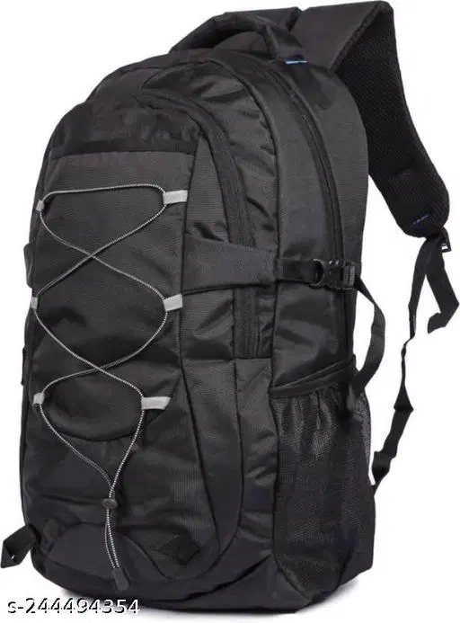 Polyester Backpack for Men & Women, Black