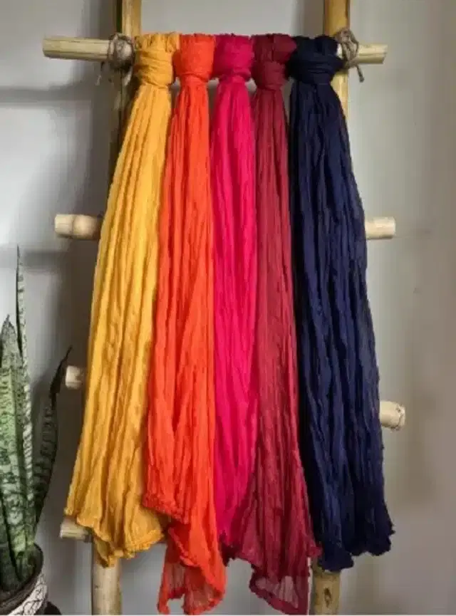 Dupatta for Women, Pack of 5 (Multicolor, 2 m)