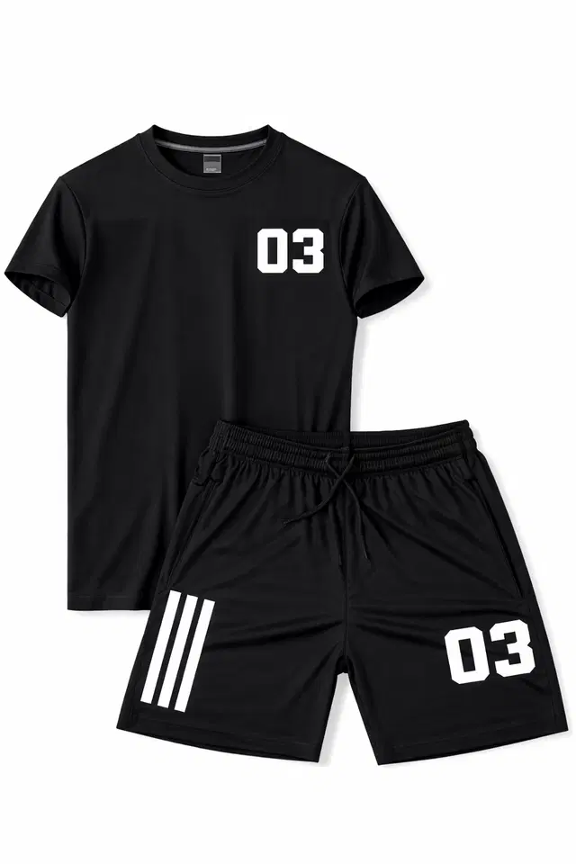 Gym Wear Polycotton Tracksuits for Men ,Black (M)