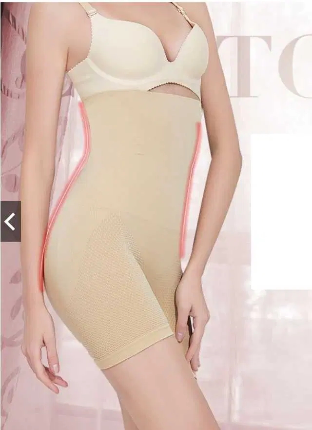 Women’s Cotton Lycra Tummy Control 4-in-1 Blended High Waist Tummy & Thigh Shapewear (S462)