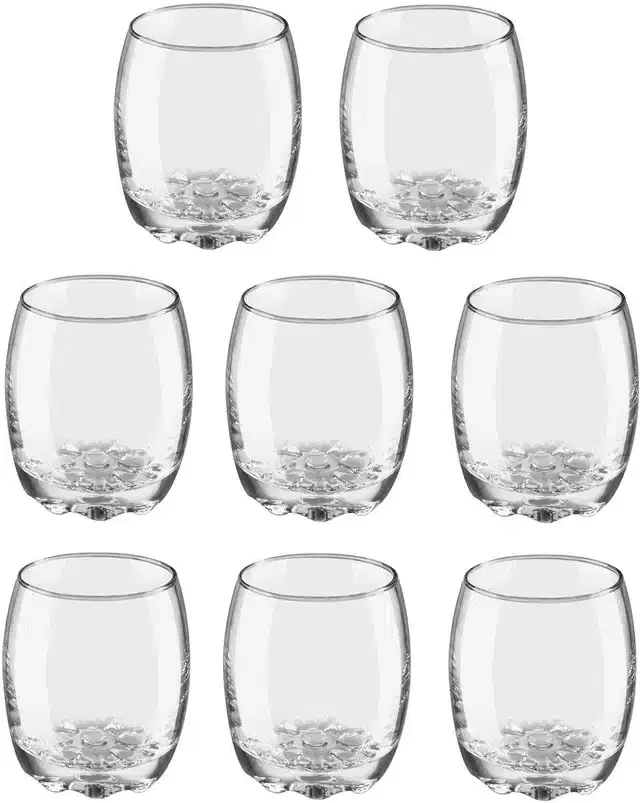 Liquor cum Cocktail Glasses, Transparent, 270 ml, Pack of 8