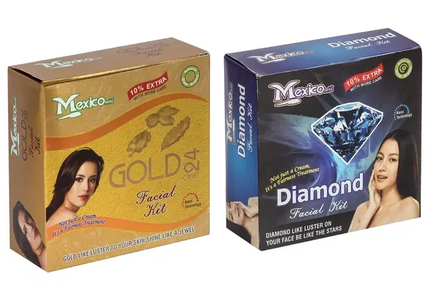 Maxico Herbs Gold with Diamond Facial Kits, Pack of 2