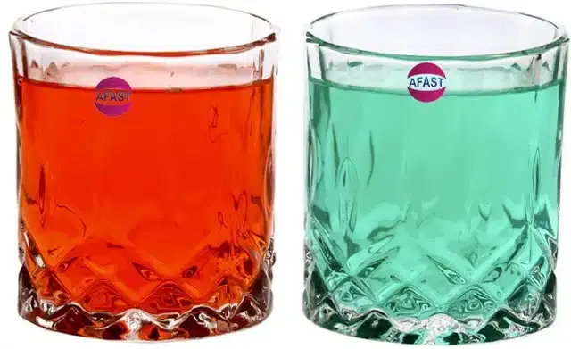 Fancy Water & Wine Glass, 200 ml, Pack of 2