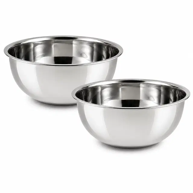 SimpleHome Steel Mixing Bowl 800ml Combo Set of 2