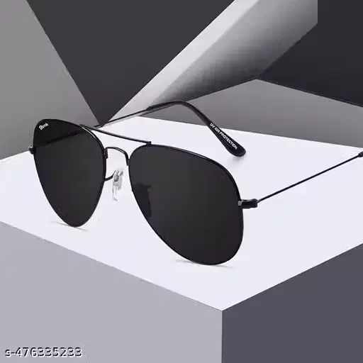 Alloy Sunglasses for Men (Black, Free Size)