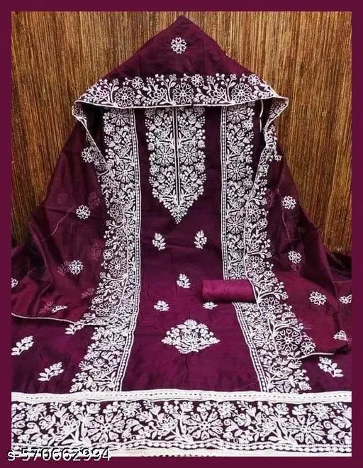 Printed Floral Patiala Suits for Women (, 5.85 meter (S)) (Purple, 6.45 meter (XL)