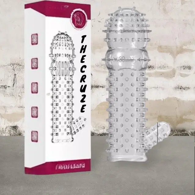 A R Silicone Crystal Dotted Condom for Men, Transparent