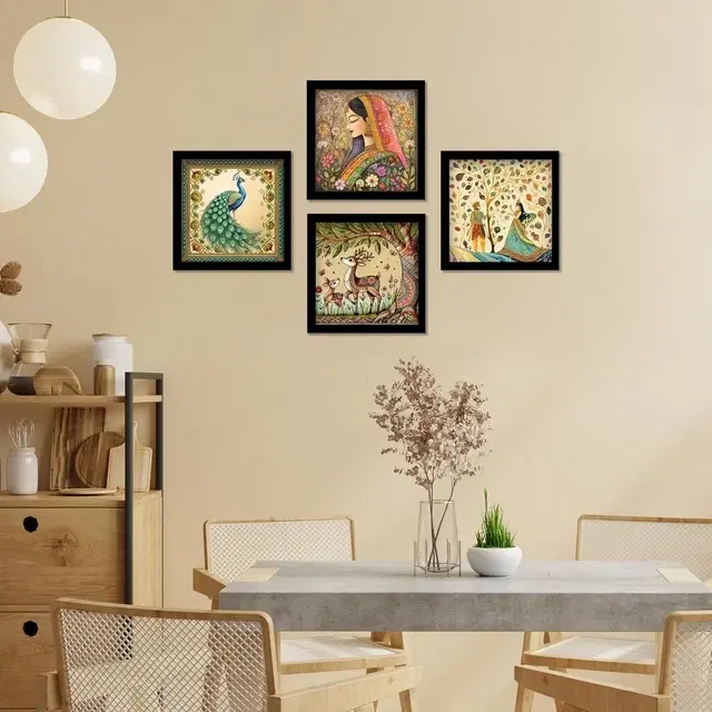 Kc Arts Madhubani Wall Painting Set Of 4