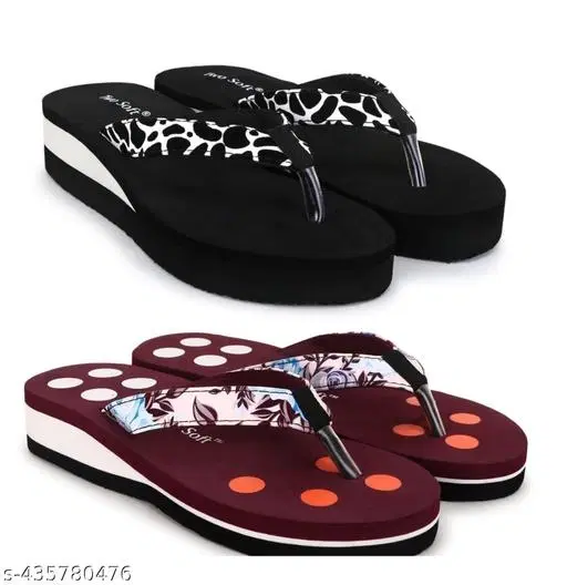 Twosoft EVA Flip-flops for Women (Multicolor, 4)