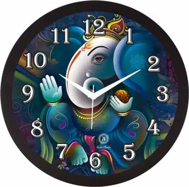 Designer Plastic Wall Clock, Multicolor, 13x13 inches
