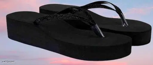 Comfort Sandals for Women (Black, IND-4)