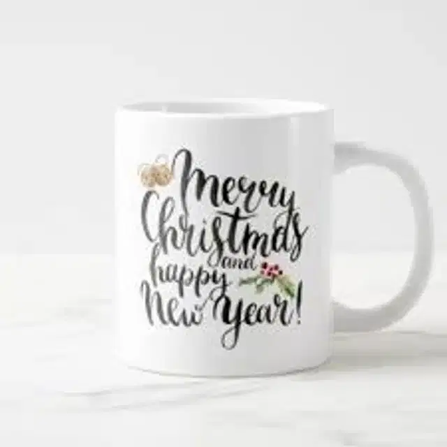 Ceremic Printed Coffee Mug, White, 350 ml